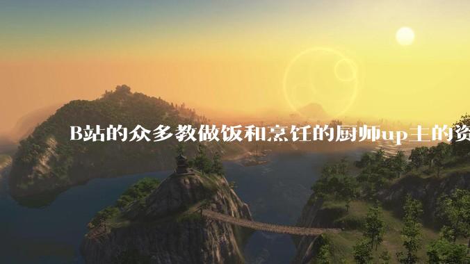 B站的众多教做饭和烹饪的厨师up主的资历与实力应如何排序？