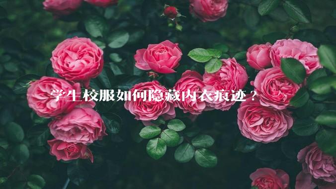 学生校服如何隐藏内衣痕迹?